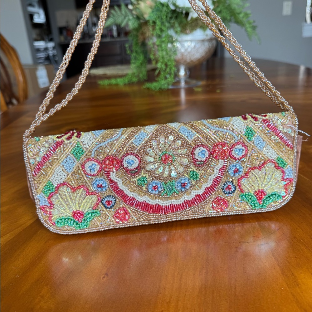 Embellished Beaded Clutch